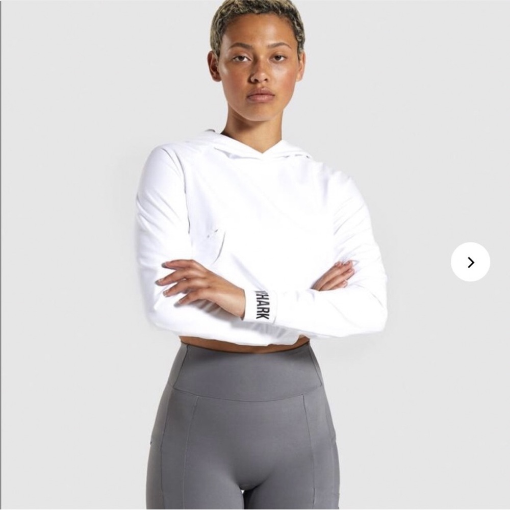 Gymshark Non Stop Cropped Women's White Hoodie